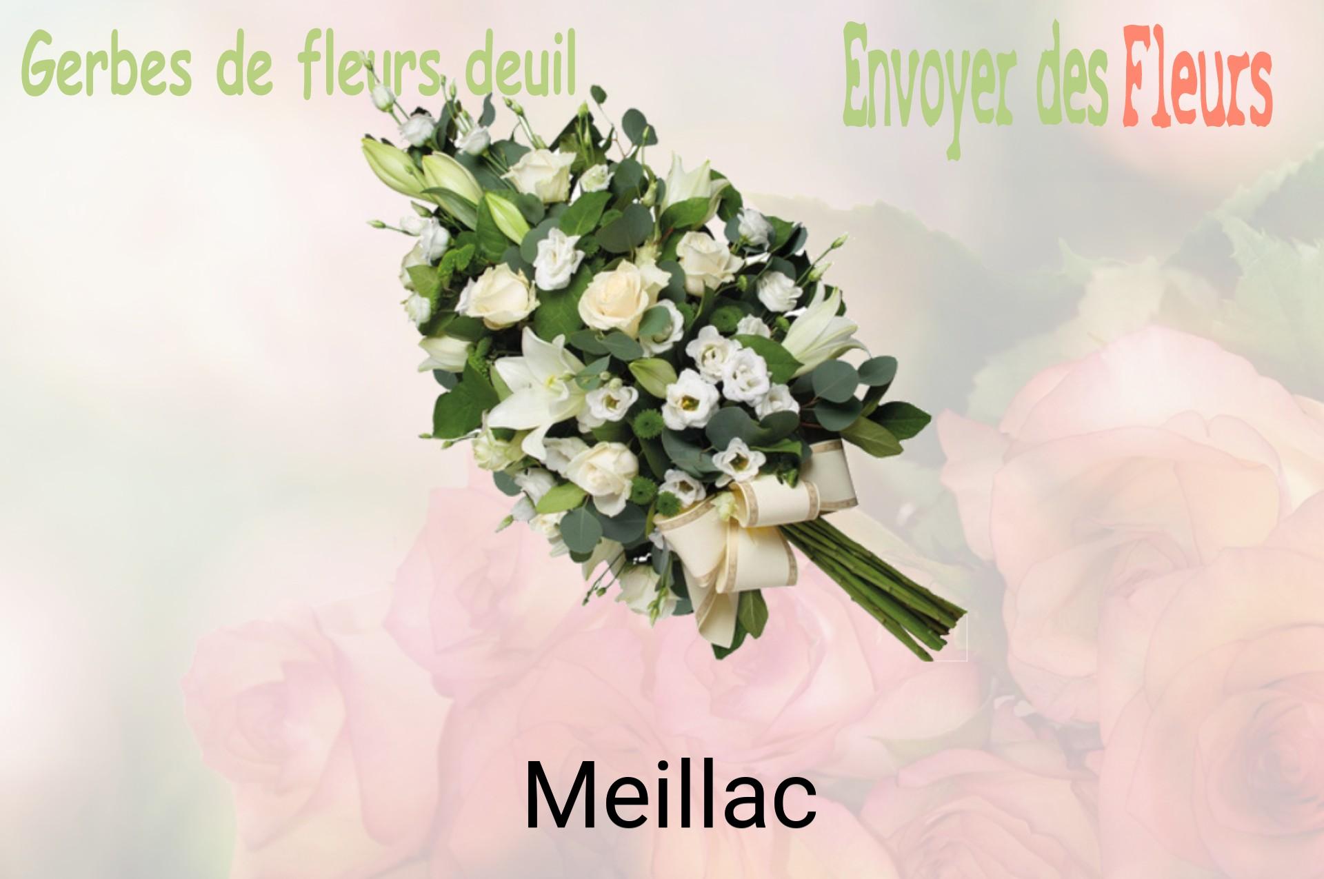 Gerbe de fleurs de deuil livrée à Meillac
